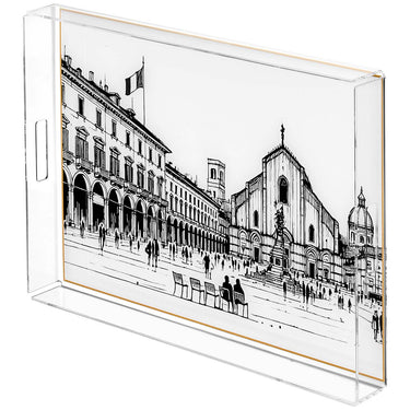 Vassoi Piazza Italia rettangolari Caramello Bologna