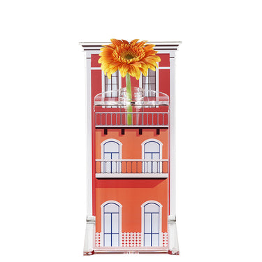 Vaso Blooming City Lisbona Rosso