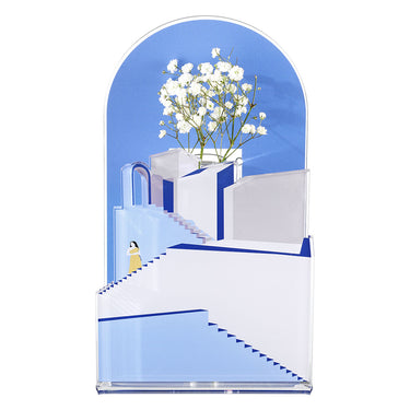 Vaso Blooming City Santorini Azzurro